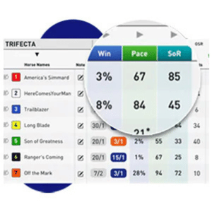 Pace Handicapping software zoomed in view