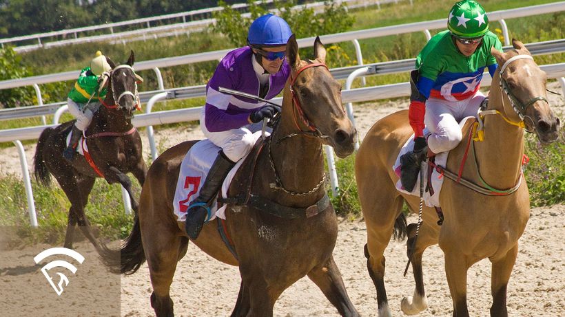 Horses racing representing a legitimate pace scenario