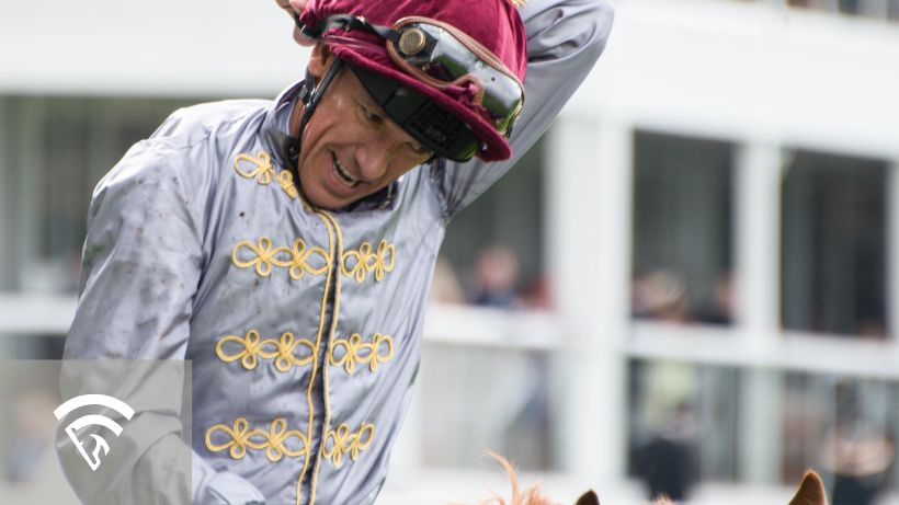 Close up of a jockey