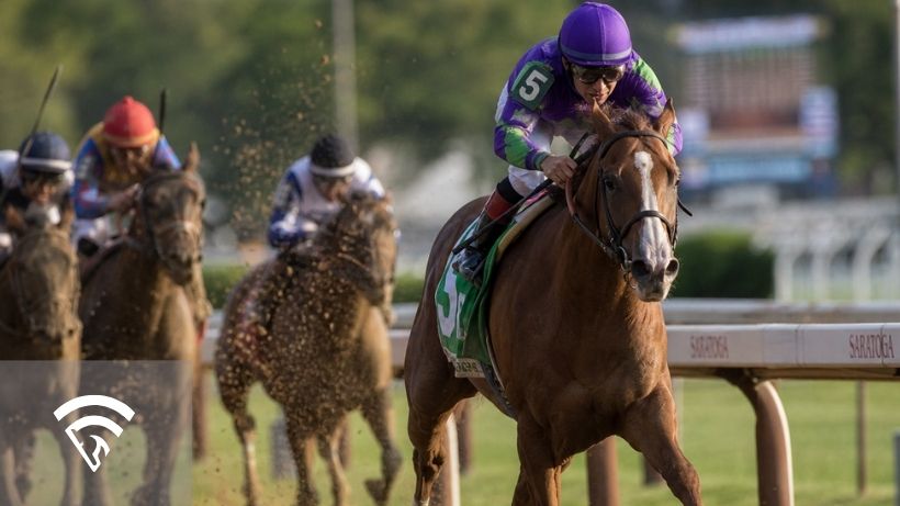 Horses racing representing the topic of speed figure scale